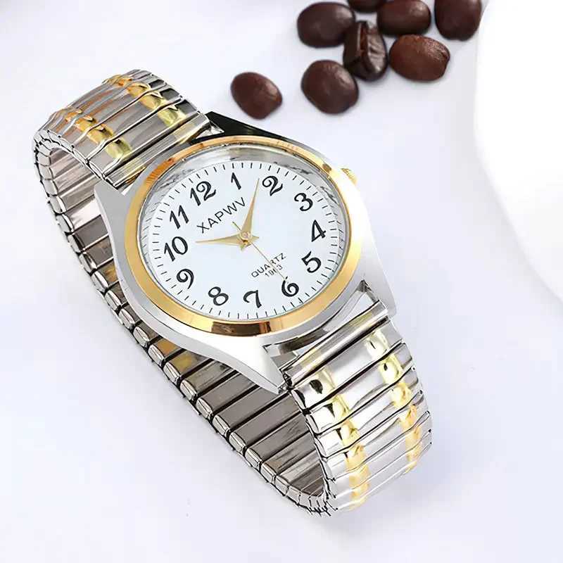 Men Women Fashion Wristwatches Couple Flexible Stretch Band Quartz Watches Man Ladies Dress Clock Simple Casual WatchesX240920
