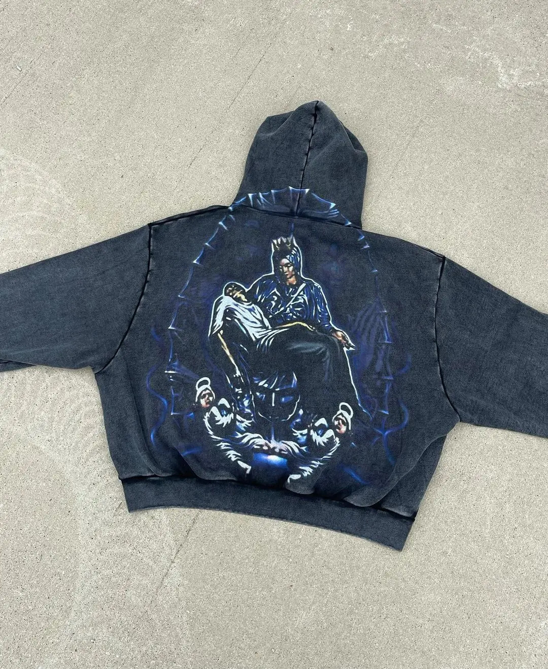 Harajuku HUSTL3RS DIARY Oversized Zip Up Hoodie Streetwear Tops Sweatshirt Y2k Clothes Grunge Hoodies Women Men Clothing 240911