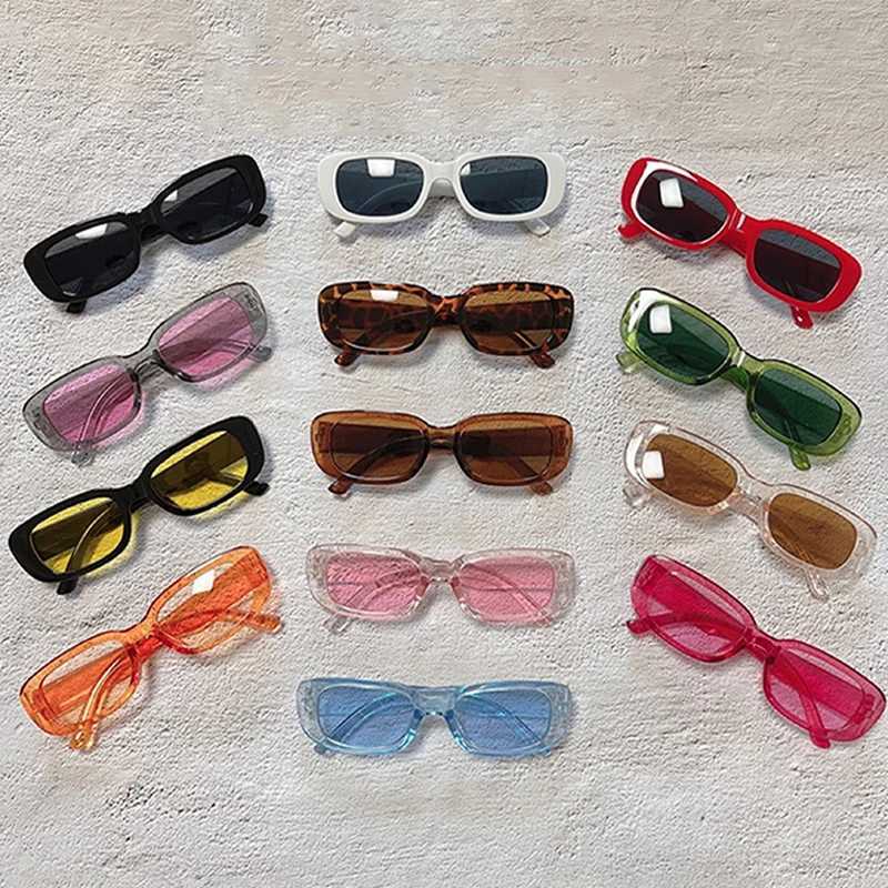 2024 New Fashion Vintage Rectangular Frame Sunglasses UV400 Classic Retro Square Sunglasses Women Brand Travel Sun Shade GlassesX240920