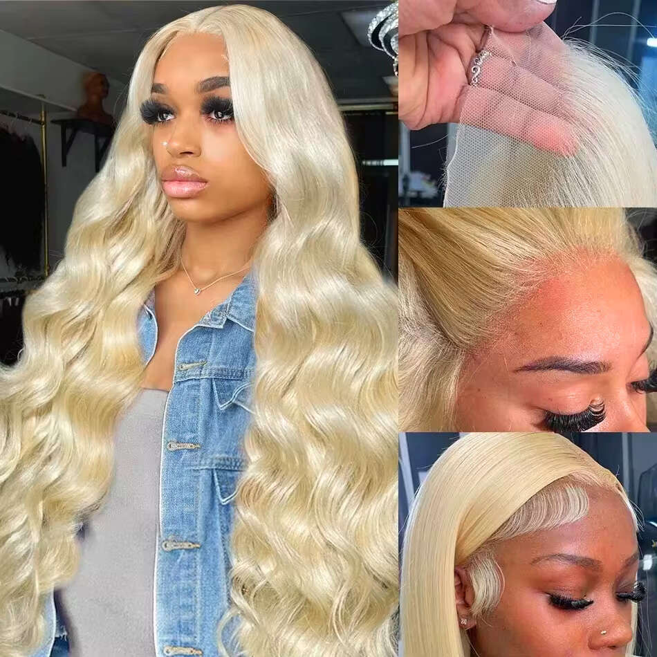 613 Blonde 250 Density Body Wave 13x4 Frontal 30 40 Inch 13x6 Lace Front Wig Human Hair Cheap Wigs On Sale Clearance