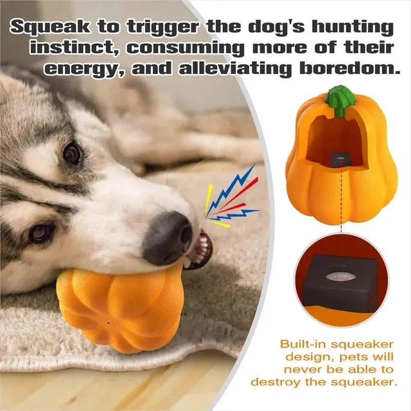 Pet Dog Pumpkin Toy for Small and Large Dogs Halloween Interactive Chewing Toy Outdoor Training Labrador Retriever French Bulldog Accessories 240914