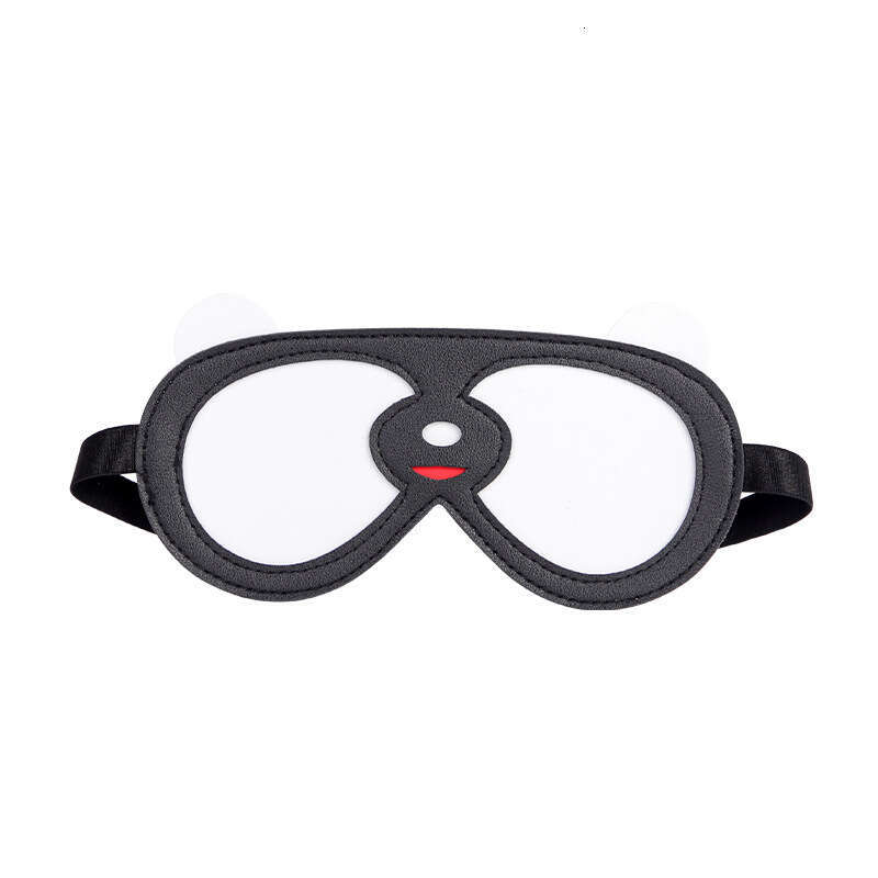 Sexy SM products, panda eye mask, blackout couple role-playing props, adult toys, leather eye mask, hair replacement