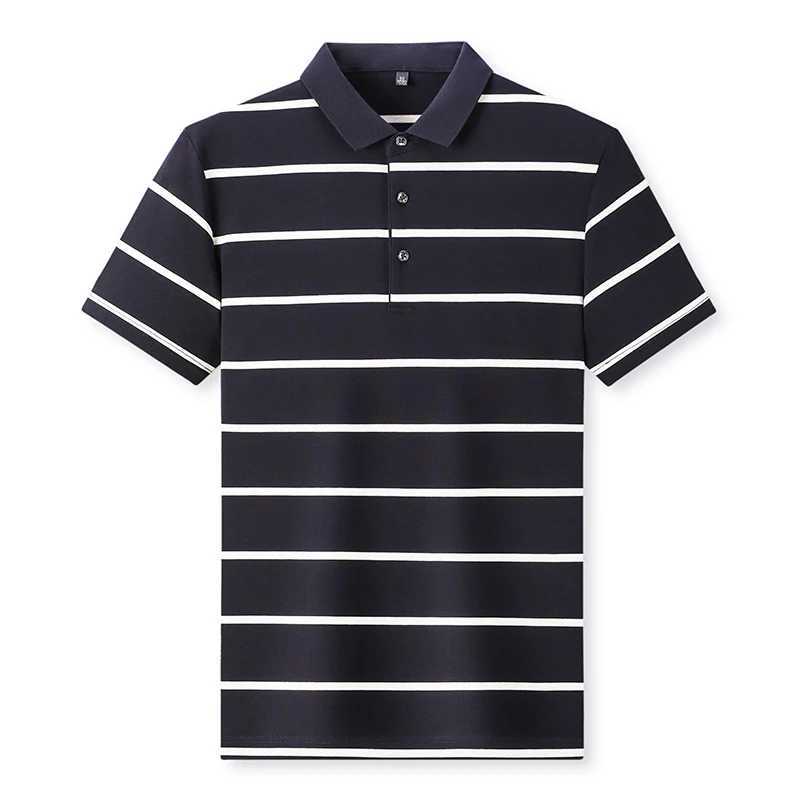 High quality fashionable striped short-sleeved POLO shirt Mens lapel cotton T-shirt 2023 summer casual Paul shirt Mens wearX240920