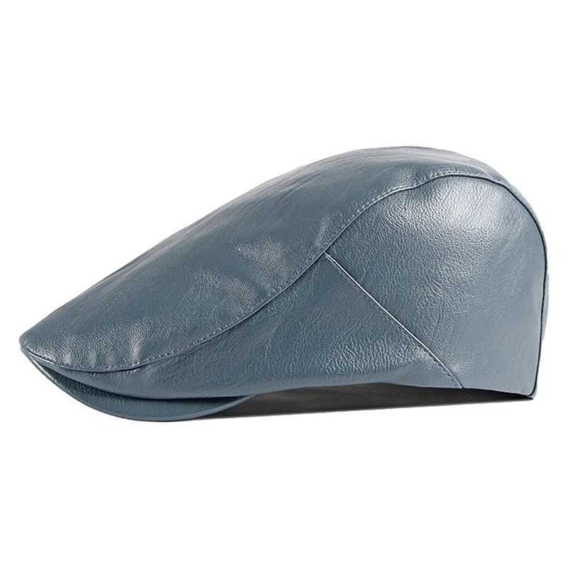 Retro PU Leather Newsboy Cap Men Women British Berets Visors Caps Office Party Painter Hat England Style Autumn Beanies LeisureX240919