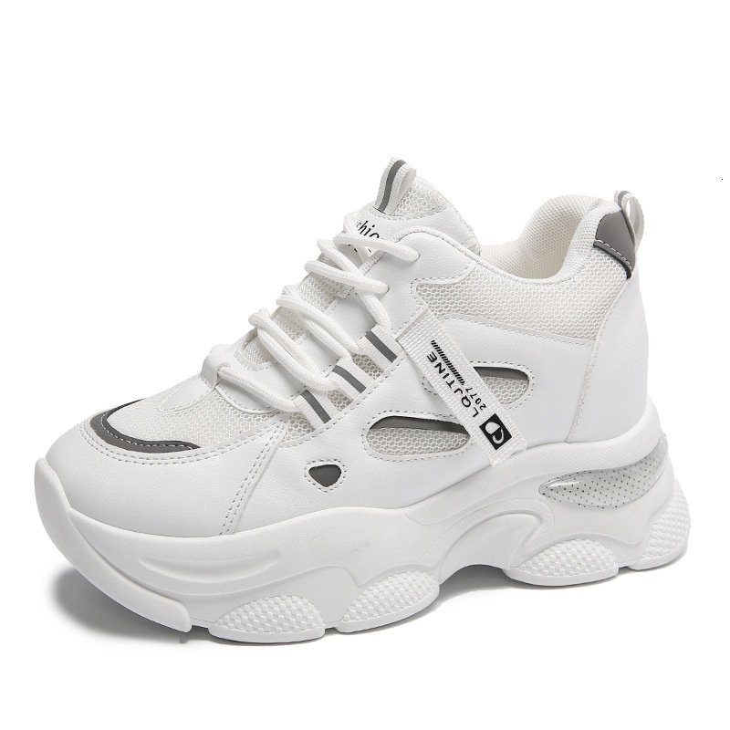 Mesh Dad New 2024 Spring Breathable Soft Sole Elevated Sports Women's Shoes