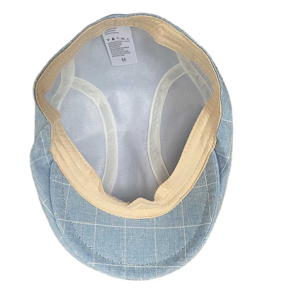 Spring Summer Linen Newsboy Cap New White Gray Yellow Breathable Beret Mens Women Literary Retro Hat England Hats Male Hats 47X240919