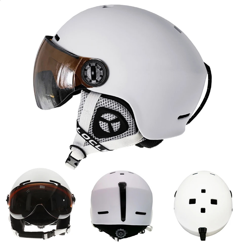LOCLE Upgrade Ski Helmet With Goggles Integrated PCEPS CE Certification Skiing Women Men Snowboard Snow 240910