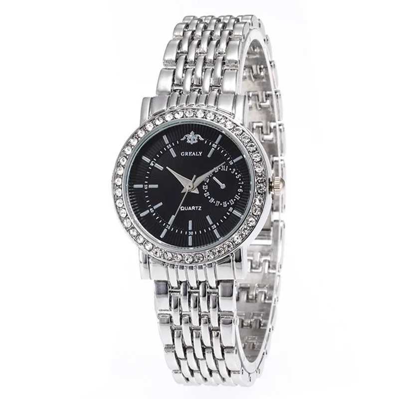 New Luxury Exquisite Women Quartz Watch Business Fashion Casual Round Rhinestone Quartz Watch Gift For Friends Family RelogioX240920