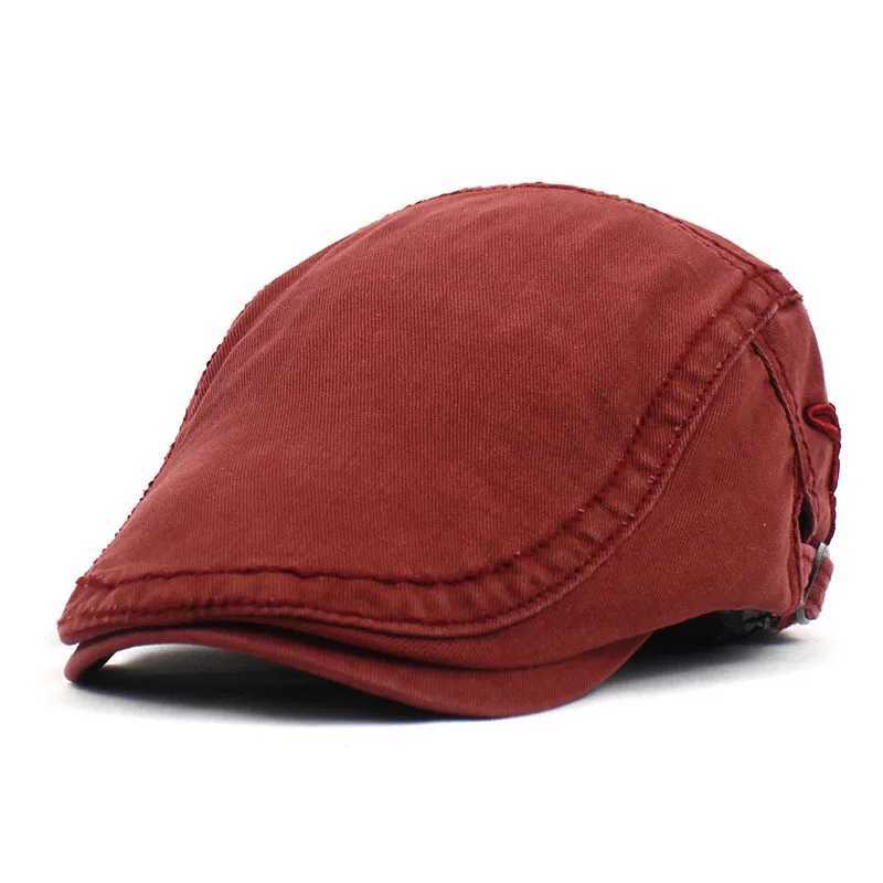 Spring Summer Newsboy Caps Men Cotton Flat Peaked Cap Women Painter Beret Hats 13X240919