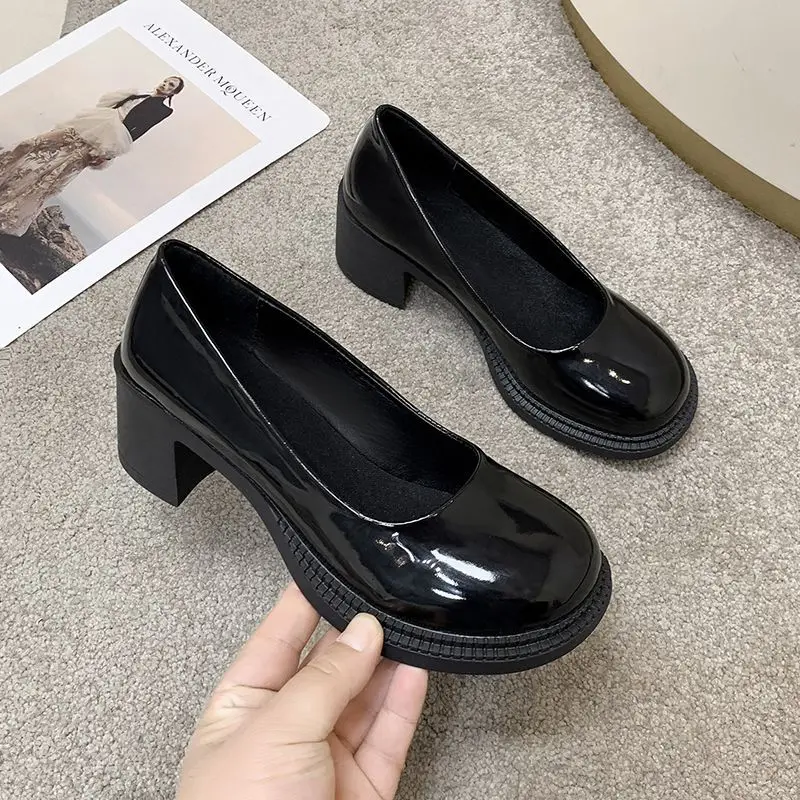 Women's Shoes Versatile Mary Jane Flats Rubber Upper Summer Footwear For Women Wide Toe