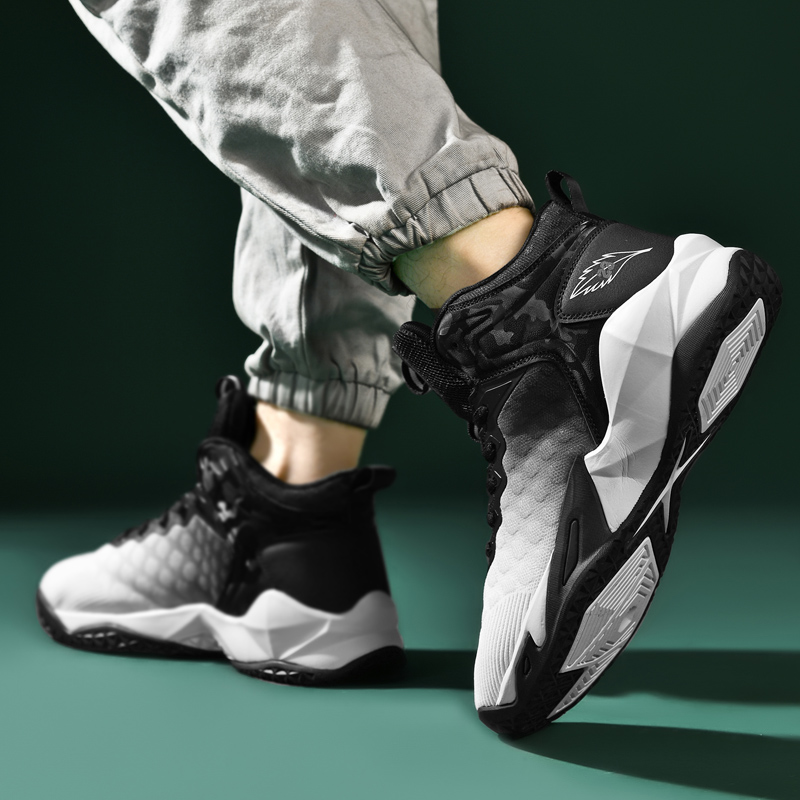 Men's Basketball Shoes Breathable Cushioning Non-Slip Wearable Sports Shoes Gym Training Athletic Basketball Sneakers for Women