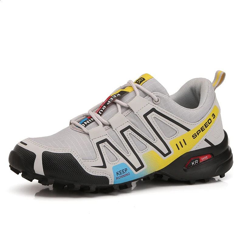 Men Outdoor Hiking Sneakers Climbing Trekking Lace Up Trekking Outdoor Mountain Bike Shoes Flat Sport Cycling Shoes Breathable 240918