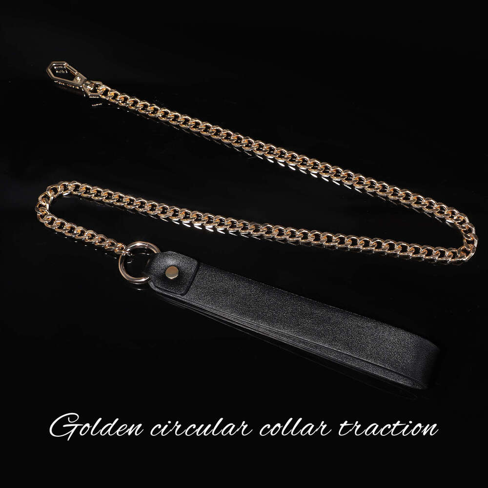 SM Props PU Leather Adjustable Fun Traction Collar SM Training Binding Choker Alternative Adult Products Hair Replacement
