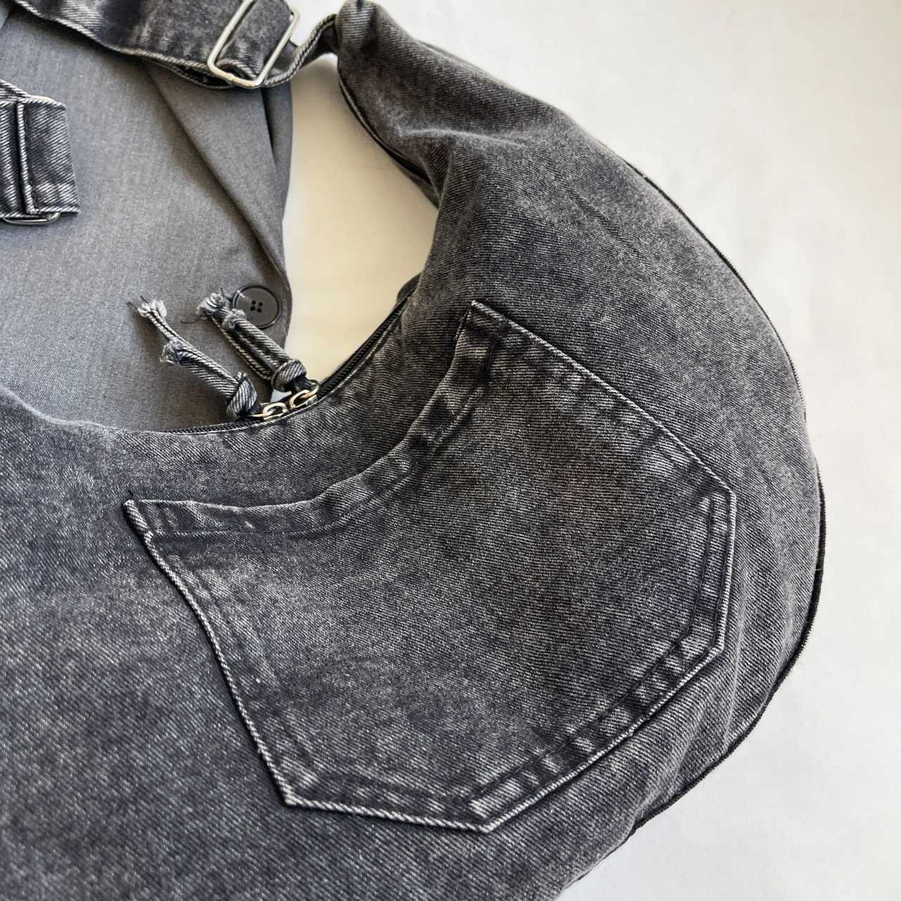 2024 New Fashion Summer Large Capacity Casual Denim Women Shoulder Bag Korean Style Hobos Canvas Crossbody 240920