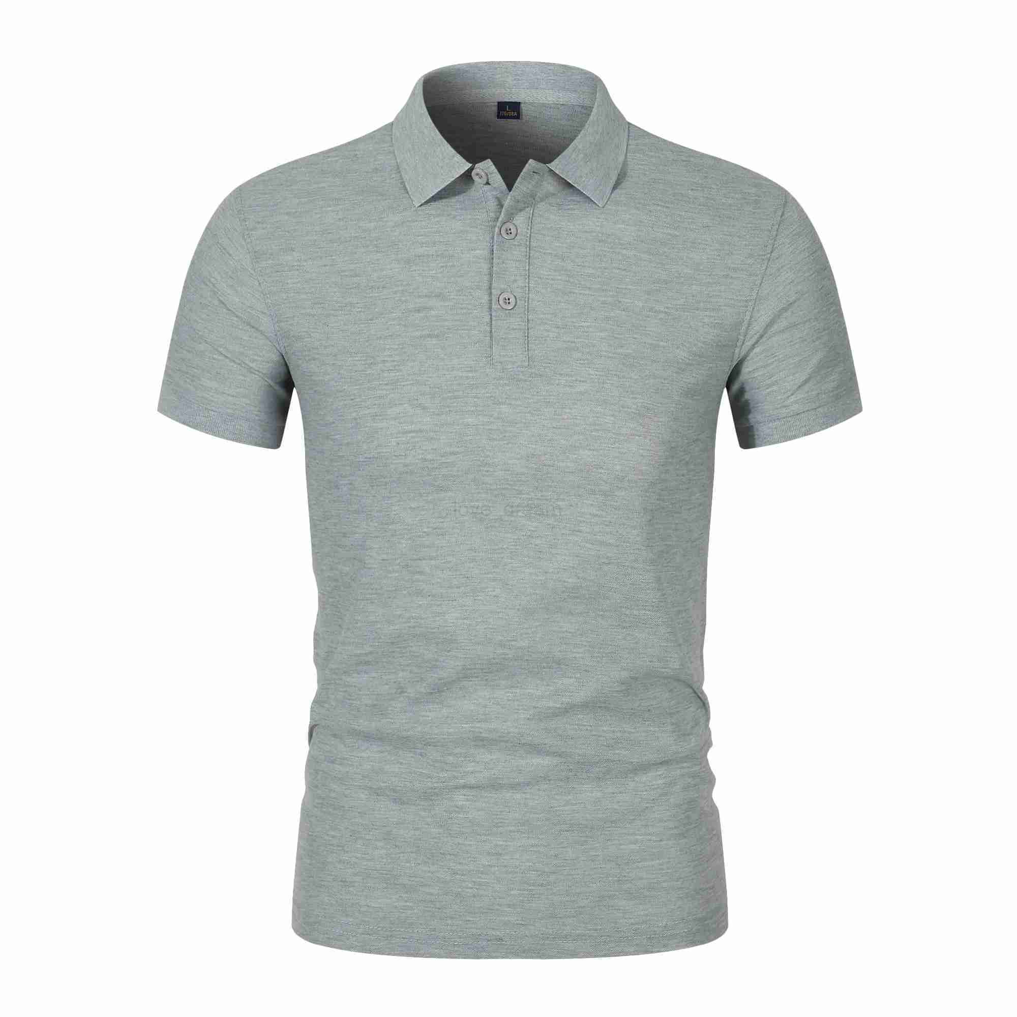 Mens Lapel Summer Short Sleeved Polos Shirt Casual Ribbed Breathable High-Quality Top Loose Fitting Work Clothes shirts for menXJ240920