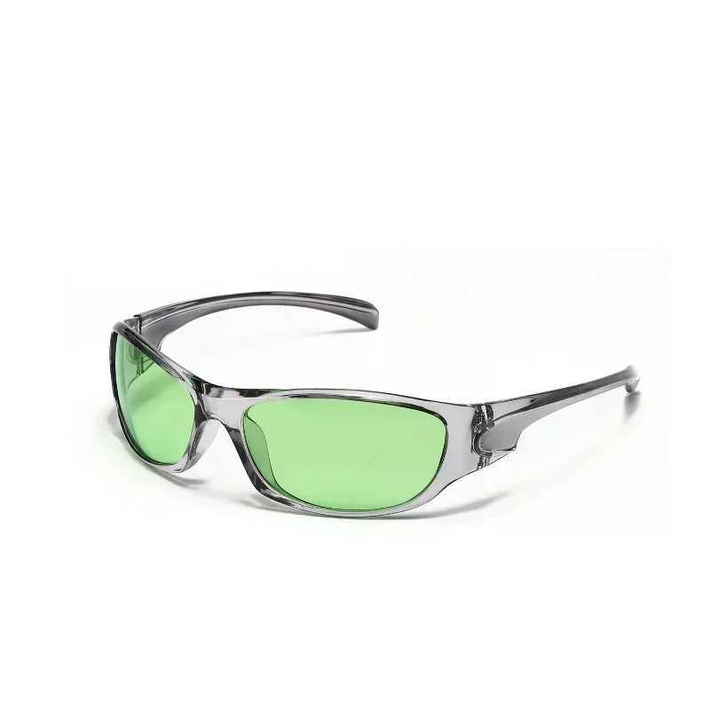 New Punk Y2K Sunglasses Women Goggle Luxury Brand Wrap Square Sun Glasses 2000S Shades Eyewear UV400 Female Designer EyeglassesX240920