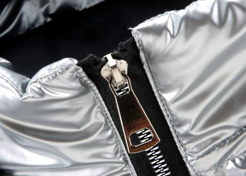 Autumn Witner Down Cotton Vest Men Black Gold Silver Sleeveless Jacket Slim Casual Hooded Vest Warm Man Vest Waistcoat 240912