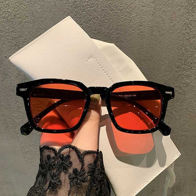 Fashion Vintage Big Square Sunglasses Men Outdoor Sports Driving Sunglasses Summer Female Anti-Blue Light Shades Sun GlassesX240920