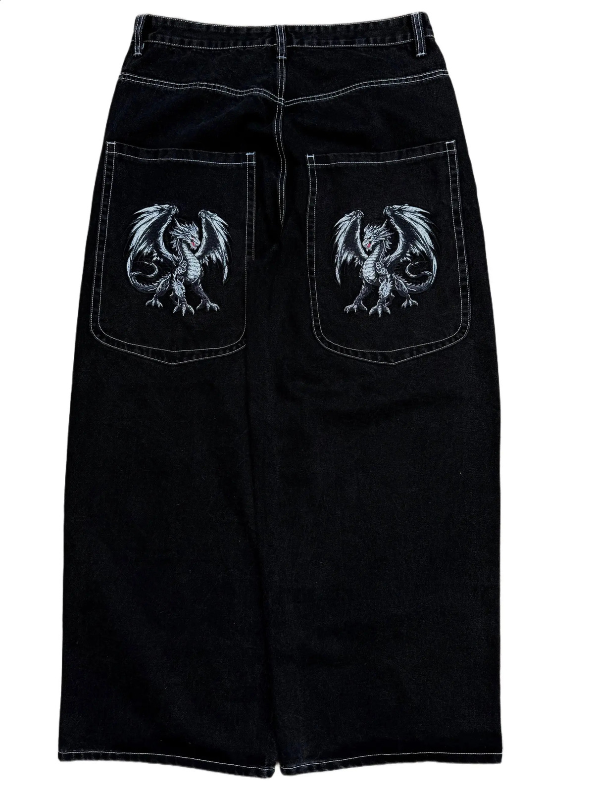 Hip Hop Gloe Baggy jeans mens retro streetwear slow 2000s High Street Y2K jeans wide leg pants spider denim mens clothing 240920