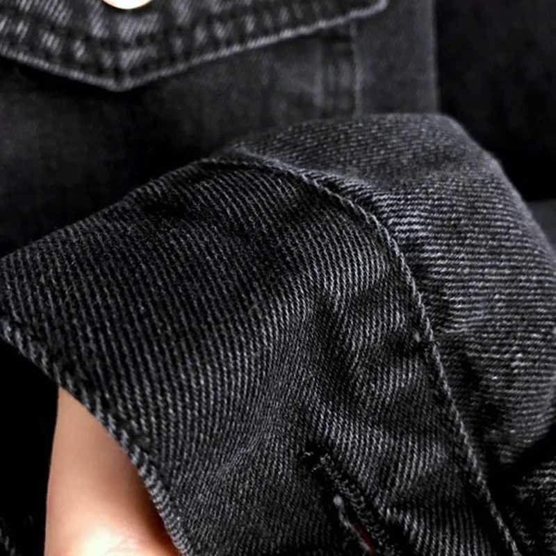 Boyfriend Jean Jacket Women Denim Jacket Winter Jeans Coat Casual Harajuku Streetwear Female Vintage Black Bomber Jacket outwearX240920