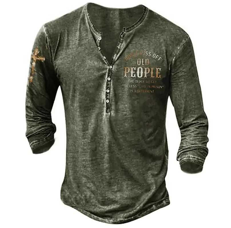 Vintage Mens Cotton Cross Pattern 3D Dimensional T Shirt Summer Oversized Top Word Motto Comfortable Long Sleeve T Shirt CasualX240919