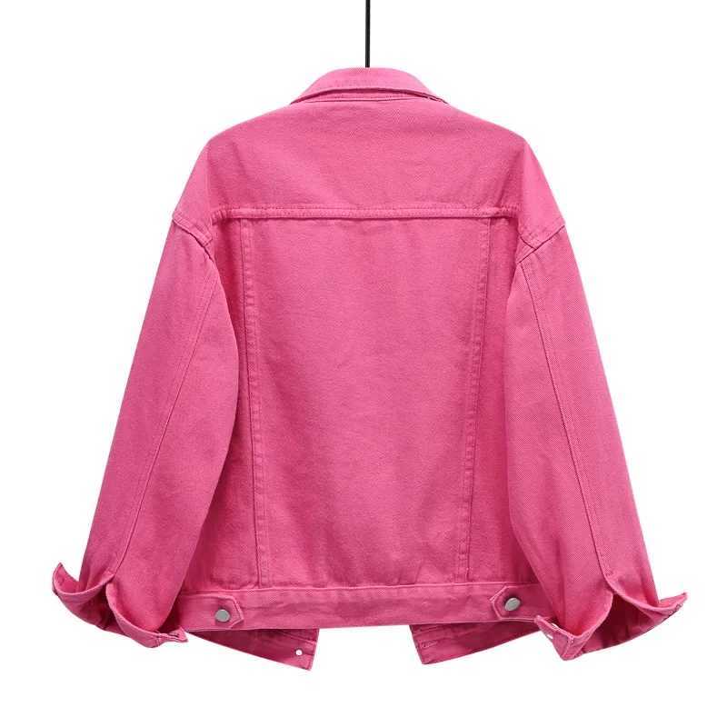 2023 Spring autumn New Denim Jacket Women Casual Tops Short Coat Female color Jean Jackets Cotton Loose Outerwear Woman TopsX240920