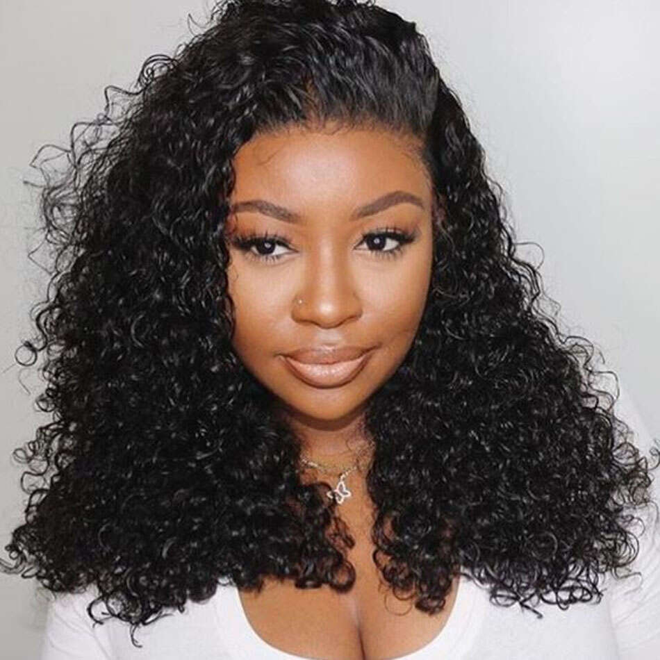 Glueless 8 16 Inch Kinky Human Hair Wig Wear To Go Pre Plucked Lace Peruvian Curly Bob Wigs For Women And Girls
