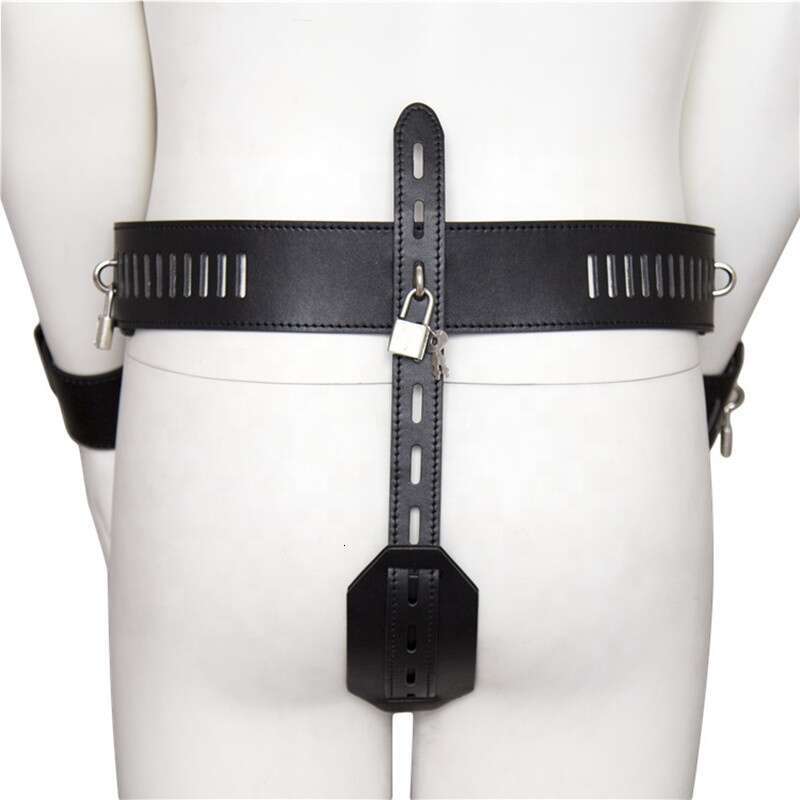 Leather Bondage Harness Male Chastity Belt Penis Cage Sex Pants