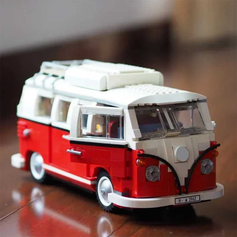Technical 1334PCS T1 Camper Car Building Blocks Classic Model 10220 Vehicle Assemble Bricks Toys Birthday Gift For Kid Boy Adult M240920