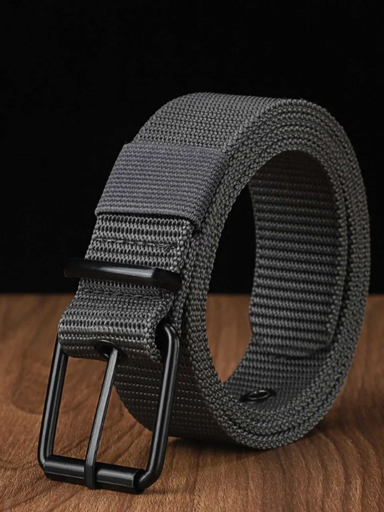 Perforated canvas belt mens needle buckle belt youth Korean version popular jeans belt military training extension W240920