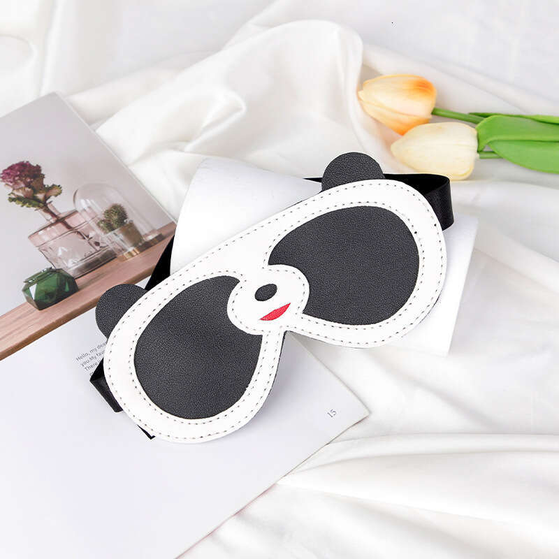 Sexy SM products, panda eye mask, blackout couple role-playing props, adult toys, leather eye mask, hair replacement