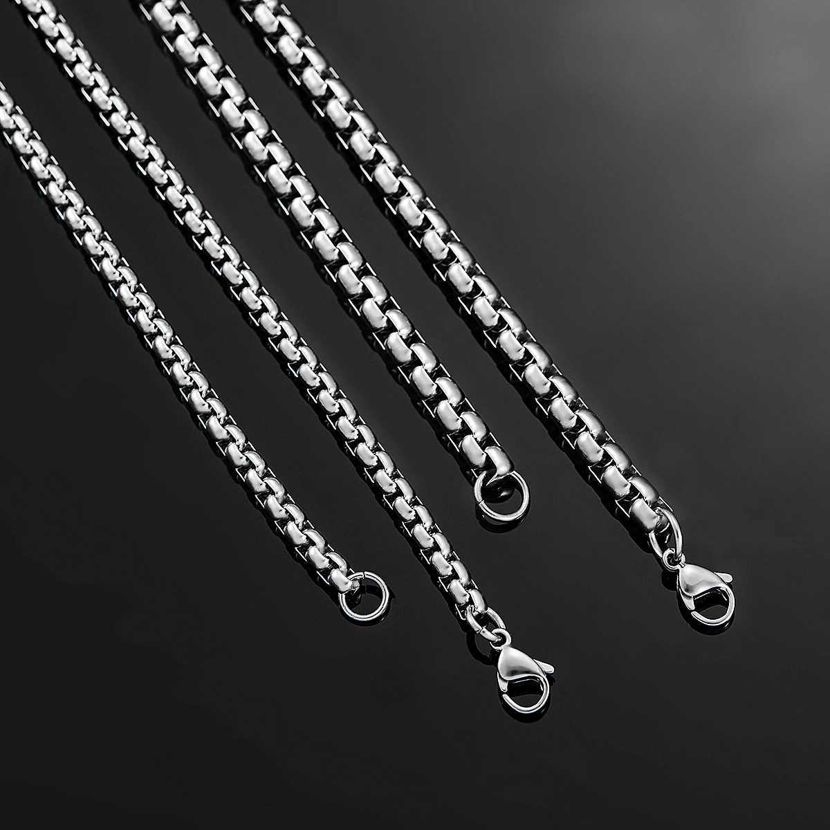 Thickness 2mm/3mm/4mm/5mm/6mm Stainless Steel Link Classic Curb Necklace Chain for Men Women Jewelry 14 to 40 InchesX240919
