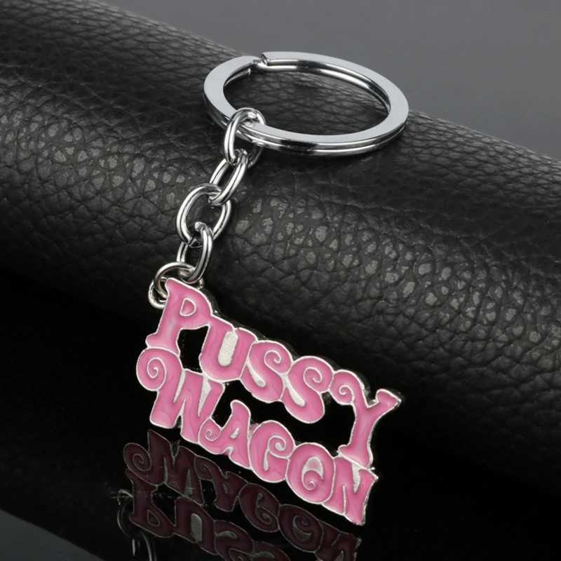 Alloy Fashion Movie Sexy Kill Bill Series Pussy Wagon Key Ring Letter Pendant Accessories Ladies Men Gift Keychain 2022X240919