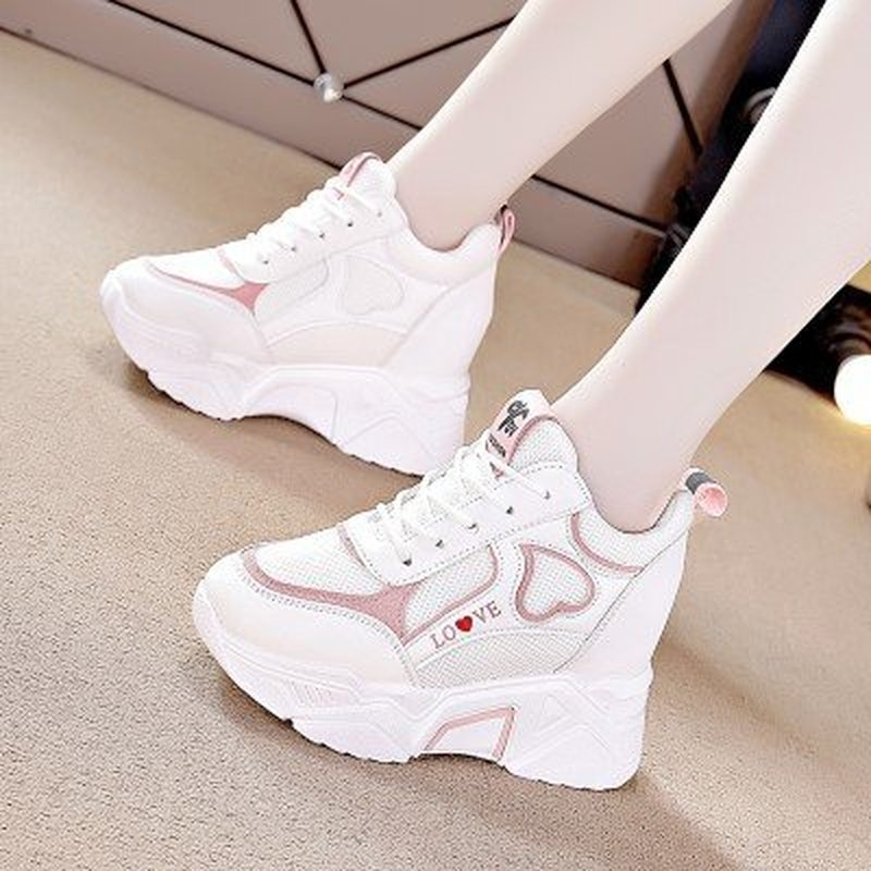 Quality High Women Platform Sneakers 2023 New Chunky Woman Casual Dad Basket Female Fashion Sport Mesh Lace Up Shoes e40e
