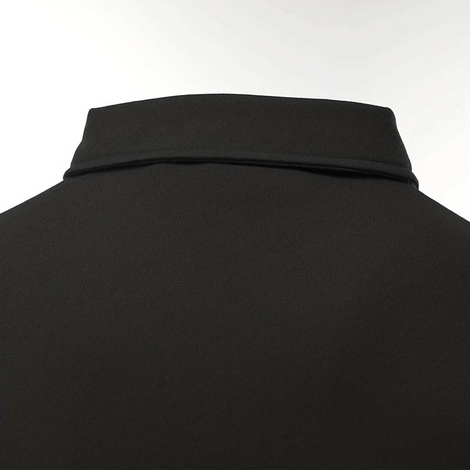 2023 Autumn New Fashion Mens Long Sleeve Solid Color Classic Polo Shirt Casual Business Patchwork Plaid Collared Shirts for MenX240920