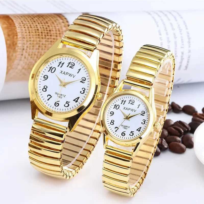 Men Women Fashion Wristwatches Couple Flexible Stretch Band Quartz Watches Man Ladies Dress Clock Simple Casual WatchesX240920