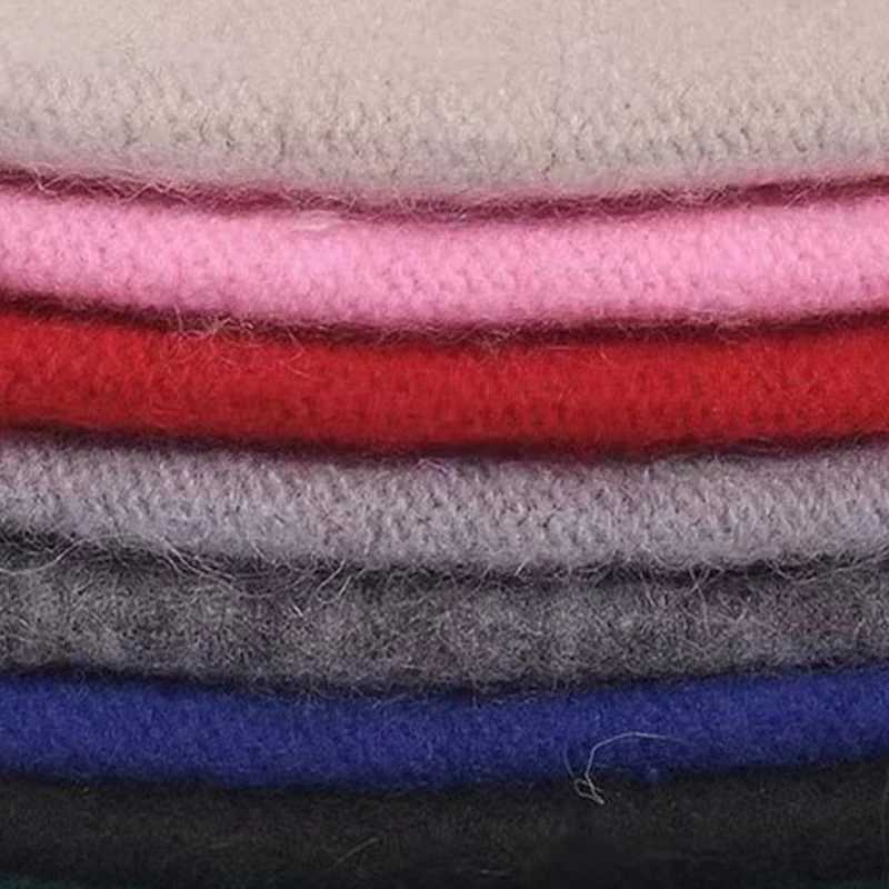 Winter Women Wool Berets French Artist Style Warm Beanie Hat Retro Beret Solid Color Elegant Lady All Matched Autumn CapsX240919