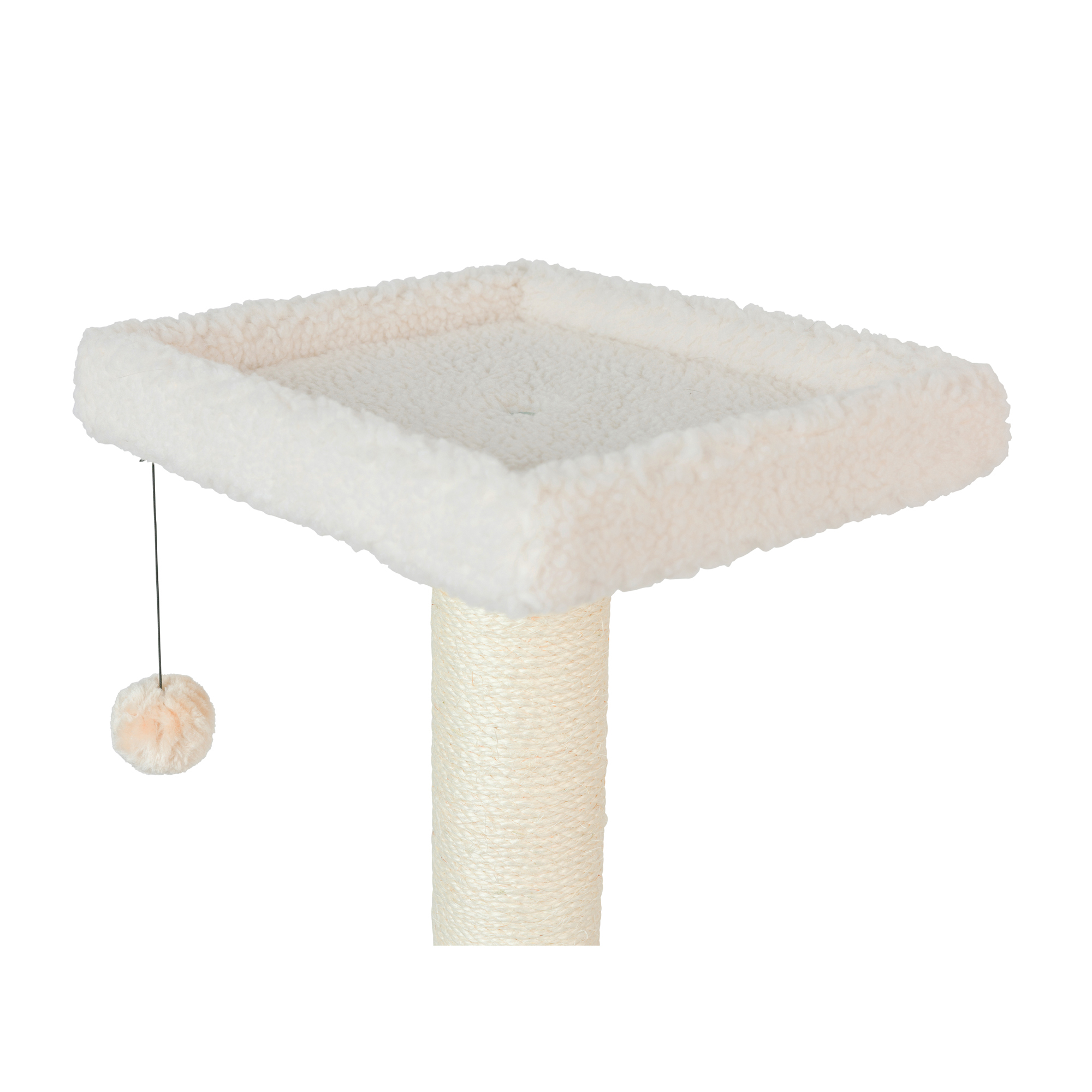 Armarkat Ivory 57" High Real Wood Cat Tree, Fleece Covered Cat Climber, B5701