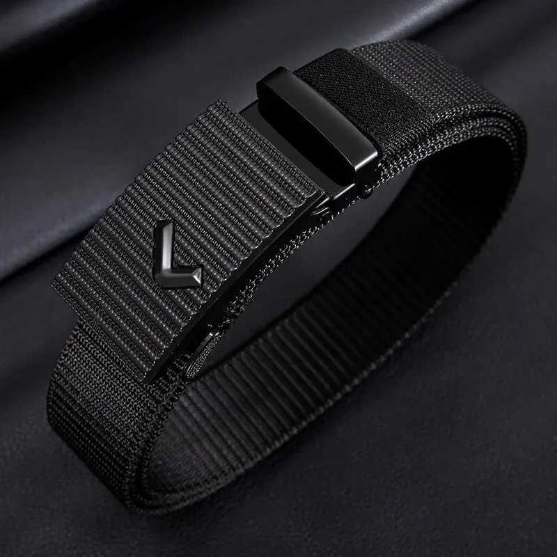 Mens automatic buckle nylon mens military tactical belt mens waist belt canvas belt high-quality belt W240920