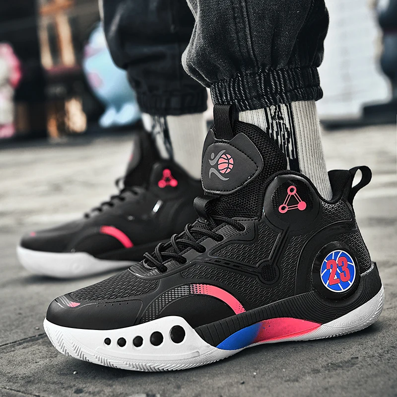 Men's Basketball Shoes Durable Anti Slip Breathable Mesh Professional Training Shoes Sapatilhas for Men's Spring/Summer Sneakers