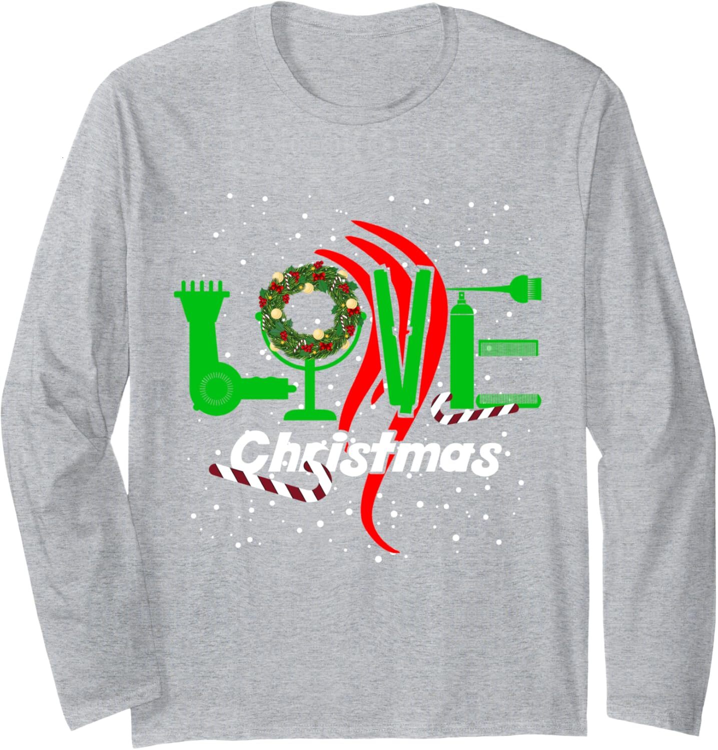 Long Sleeve Shirts for Men sweatshirt Hairdresser Love Cute Hair Stylist Christmas Gift Tee Streetwear Casual tops clothes trend