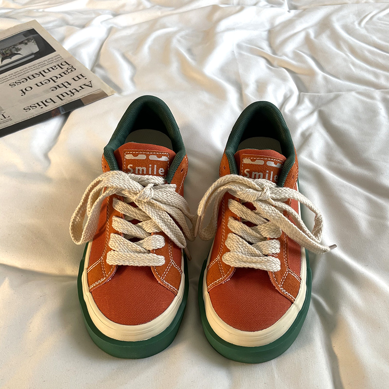 Vulcanized Woman Platform Red Canvas Women Lace Up Flats Shoes New Sports Ladies Spring Autumn Tennis Sneakers Female dada