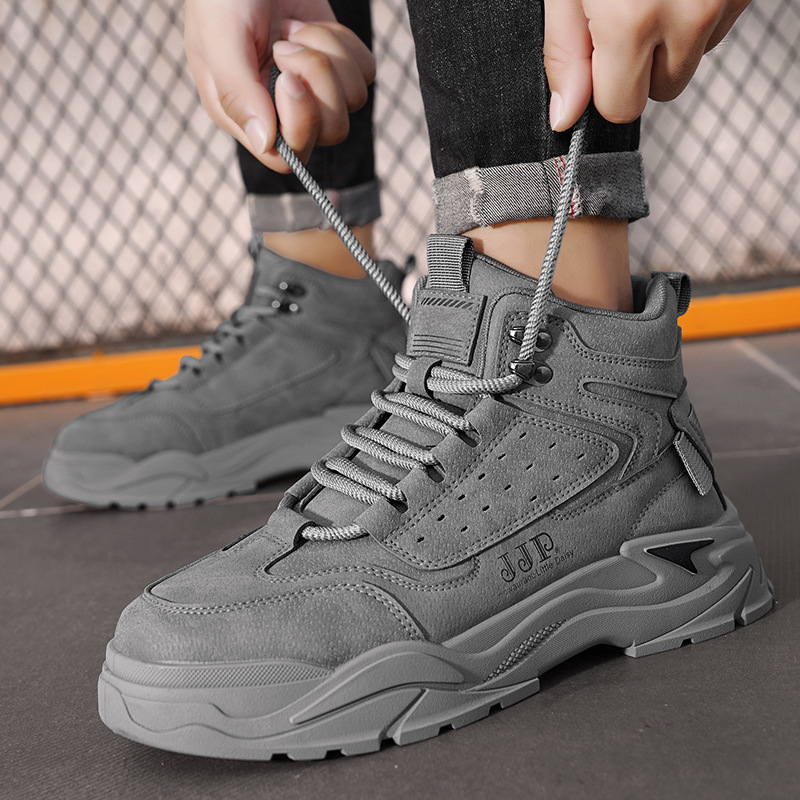 New autumn workwear boots Men's retro British outdoor sports shoes Thick soled and durable hiking shoes