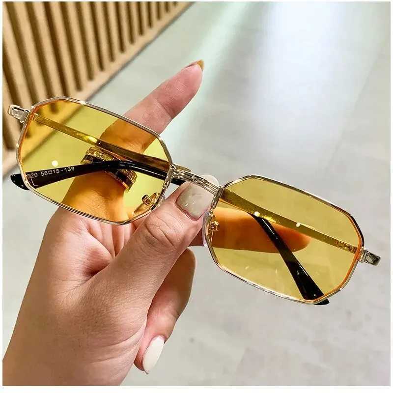 Narrow Sunglasses for Men Fashion Rectangle for Women Metal Luxury Brand Classic Sun GlassesX240920