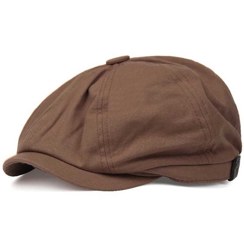 2022 Hot Sale Mens Hat British Style Cotton Octagonal Flat Cap Classic Newsboy Capboina Ivy Gatsby BeretX240919