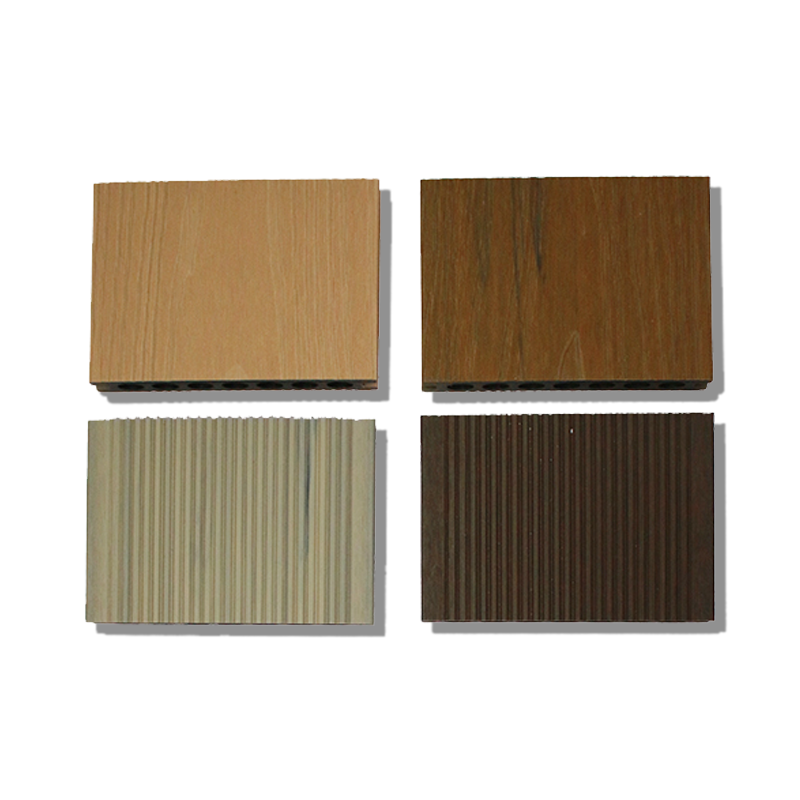 Plastic wood flooring outdoor courtyard terrace circular hole, wood plastic anti-corrosion wood park boardwalk