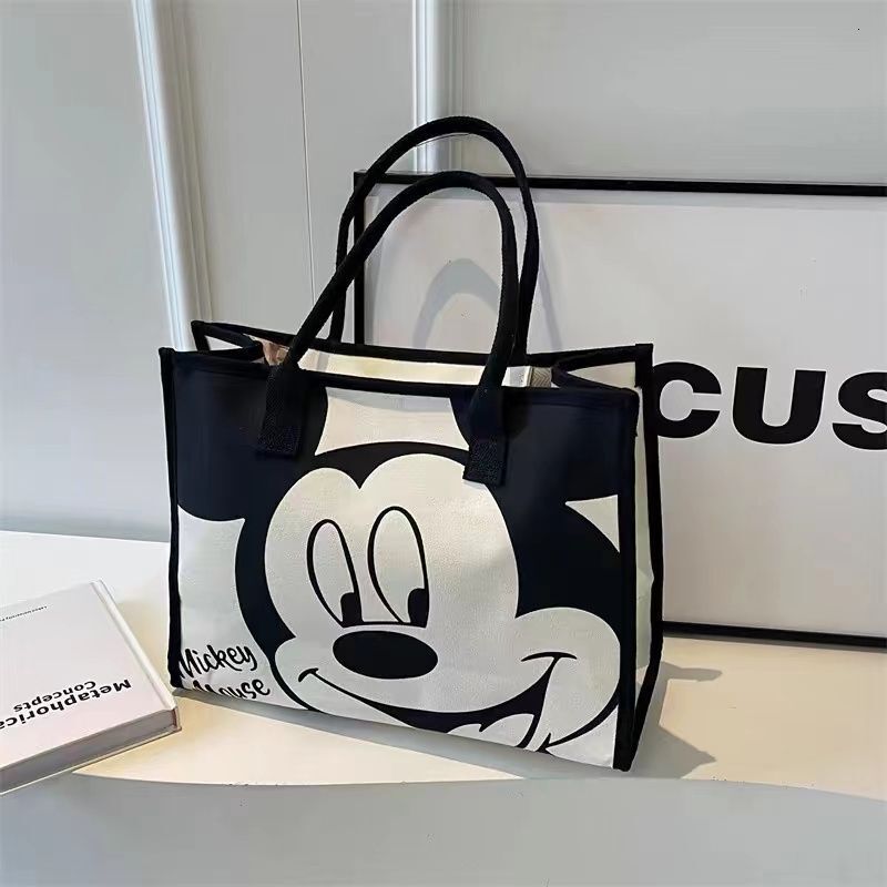 trend new model s New Cartoon Casual Versatile Women Large capacity Canvas fashion bag wrap Bag Fashionable Work Commuter Handbag