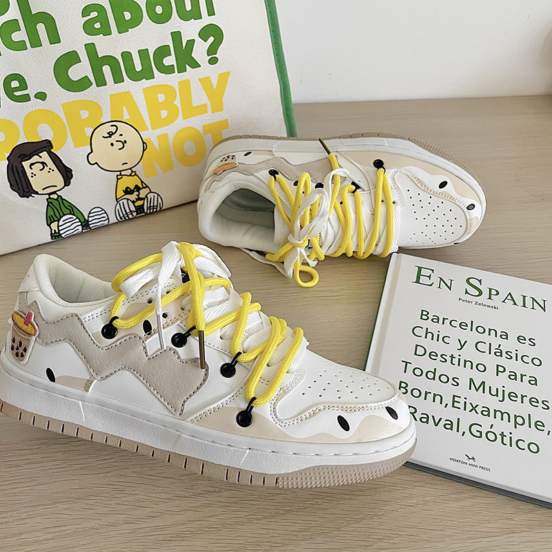 2025 NEW Spring 2023 Women Vulcanized Designer Lace Up Sneakers Women's Casual Flat Shoes Large Size 35-44 18b9 's hurenlakeshoes