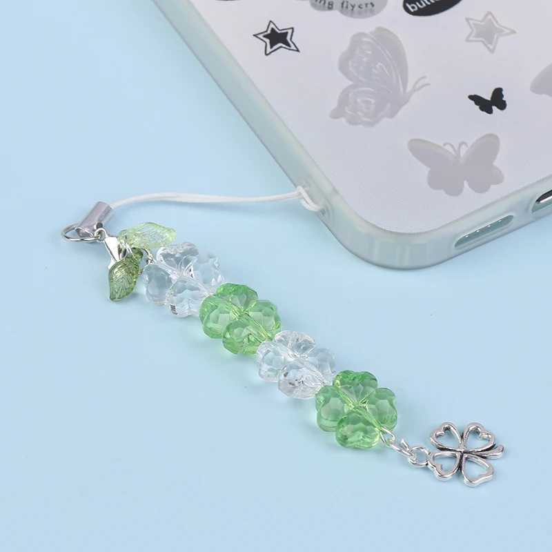 Y2K TrenDY Beaded Phone Lanyard Lucky Mobile Phone Chain Fashion Cell Phone Chain Keychain Girl GiftsX240919