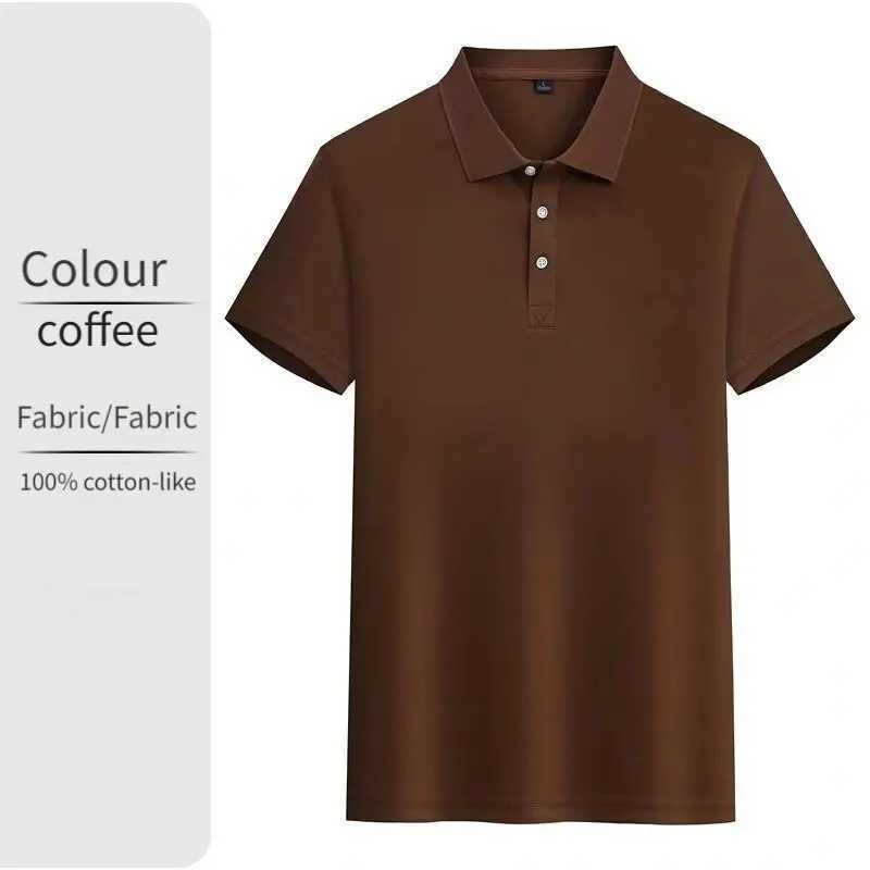 Elegant Brown Polo Shirt for Men - Premium Cotton for Office and Casual Wear - Comfortable Breathable and DurableX240920
